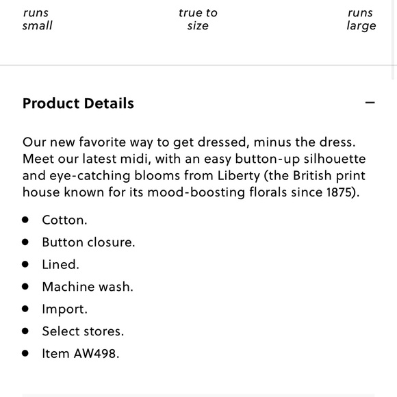 ❌SOLD❌NWT - JCrew Button-up midi skirt in Liberty® Mini Floral Walk - 2 - Picture 7 of 7